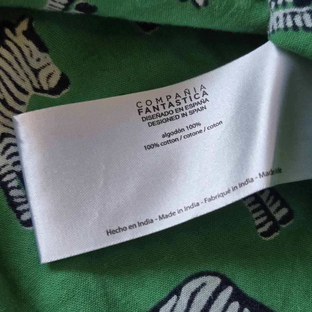 ModCloth/Compania Fantastica Sahara Character Green Zebra Skirt Size L - Picture 12 of 14